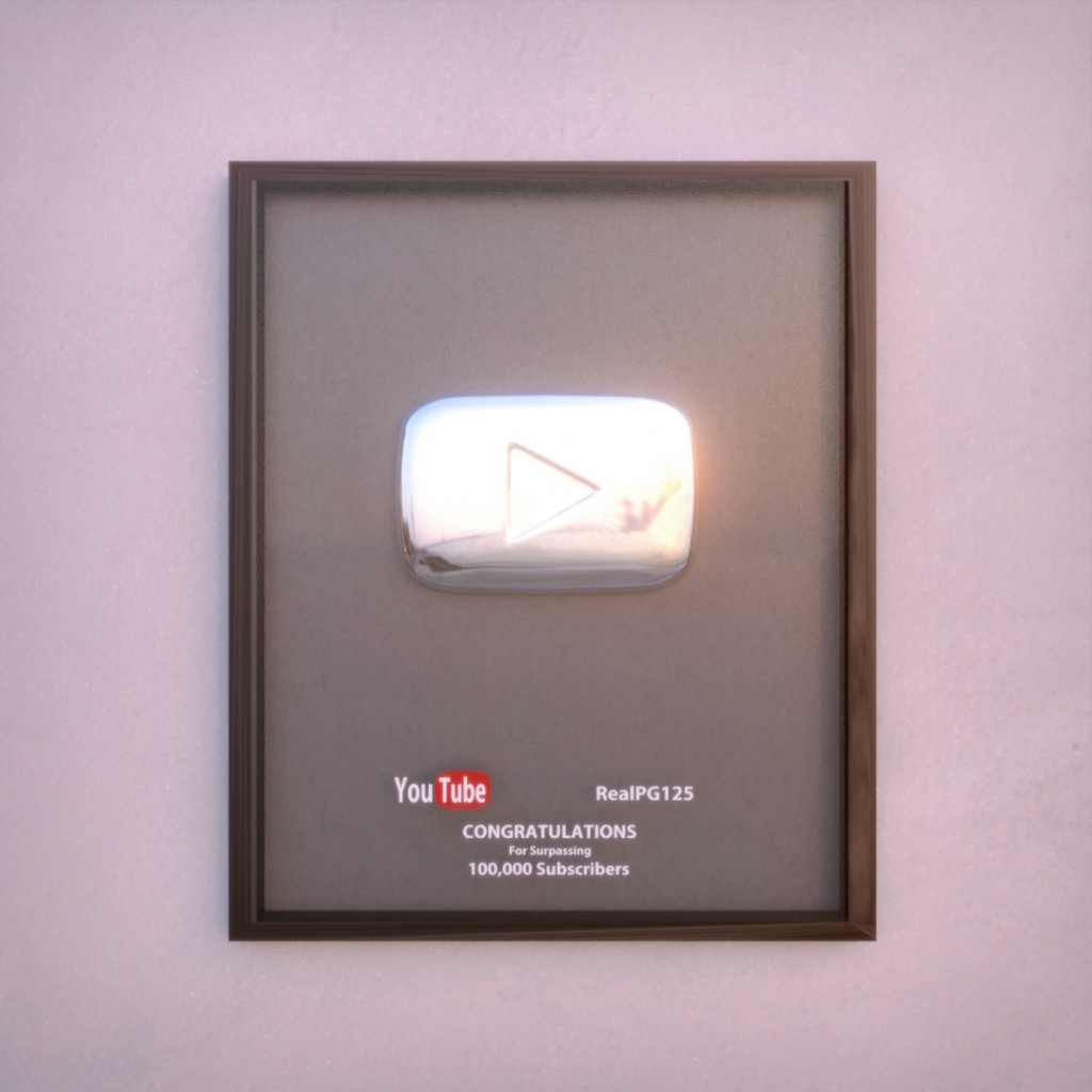 Silver YouTube Play Button preview image 1